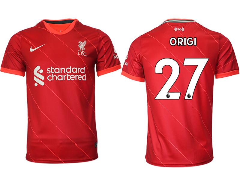 Men 2021-2022 Club Liverpool home aaa version red #27 Soccer Jersey->liverpool jersey->Soccer Club Jersey